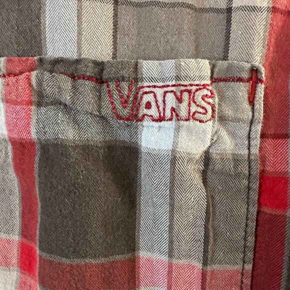 Vintage Vans Plaid Button-Up Shirt | Early 2000s Y2K Skate Style - Picture 3 of 6